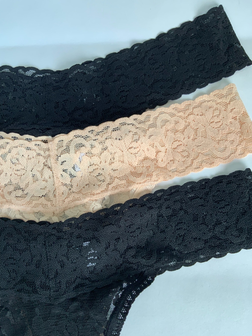 (3) Felina Signature Stretch Lace Low Rise Thong